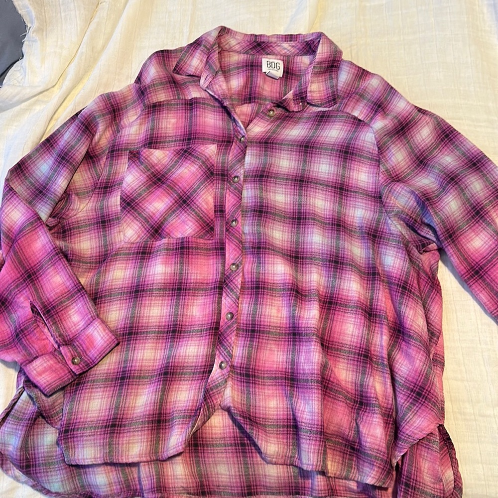 Urban Outfitters BDG oversized pink flannel